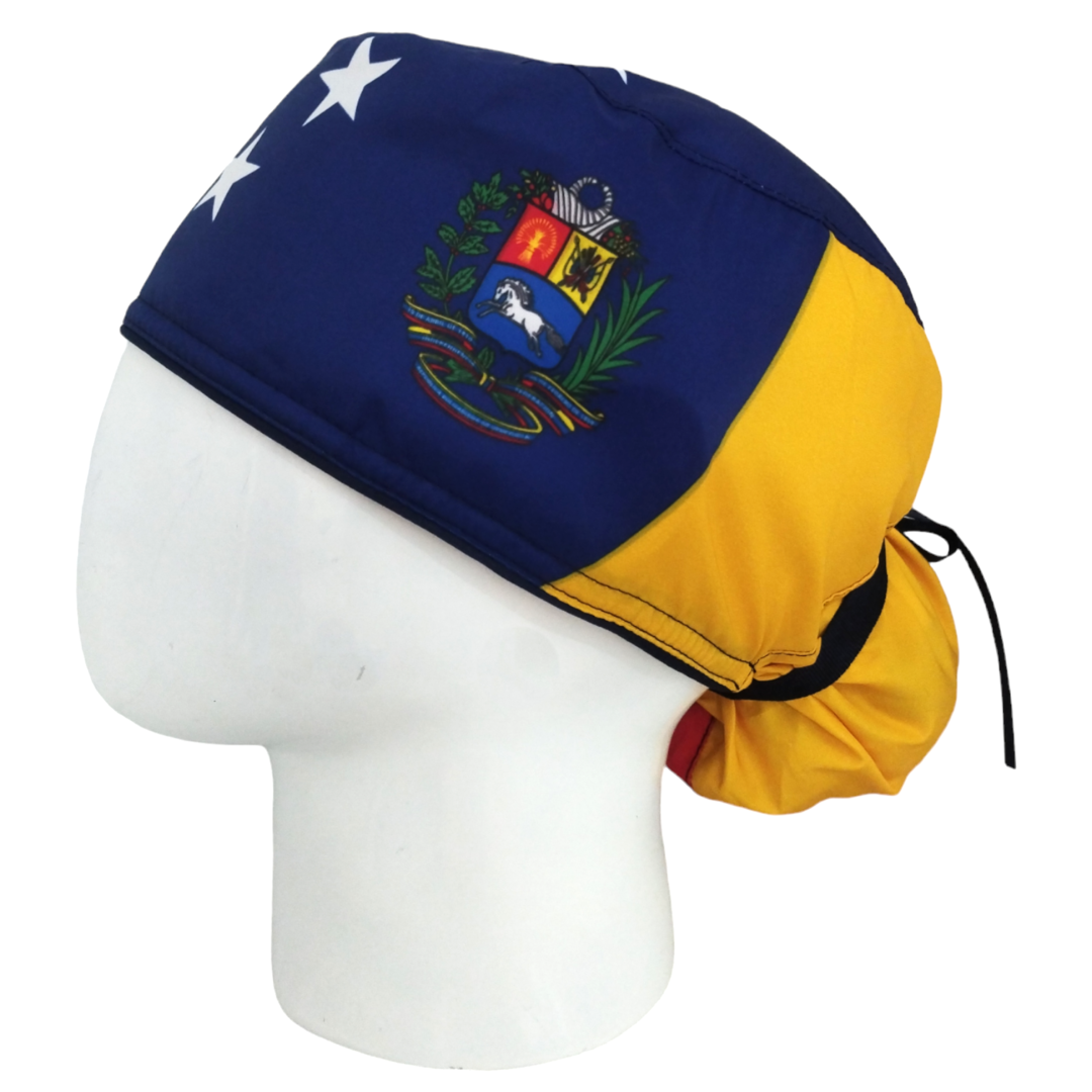 Gorro Quirúrgico Mujer y Portacarnet Love Venezuela - gorro antifluido para mujer Doctools - foto 1