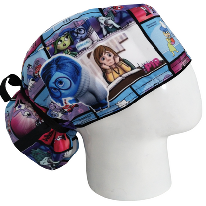 Gorro Quirúrgico Mujer y Portacarnet Tristeza Historieta Intensamente - gorro antifluido para mujer Doctools - foto 2
