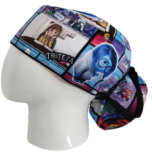 Gorro Quirúrgico Mujer y Portacarnet Tristeza Historieta Intensamente - gorro antifluido para mujer Doctools - foto 1