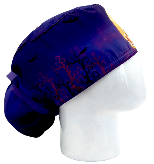 Gorro Quirúrgico Mujer y Portacarnet Michi Halloween - gorro antifluido para mujer Doctools - foto 2