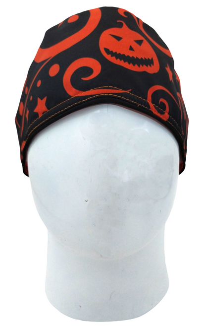 Gorro Quirúrgico Mujer y Portacarnet Calabaza Textura Halloween - gorro antifluido para mujer Doctools - foto 3