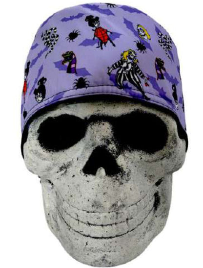 Gorro Quirúrgico Mujer y Portacarnet Beetlejuice Lila - gorro antifluido para mujer Doctools - foto 3