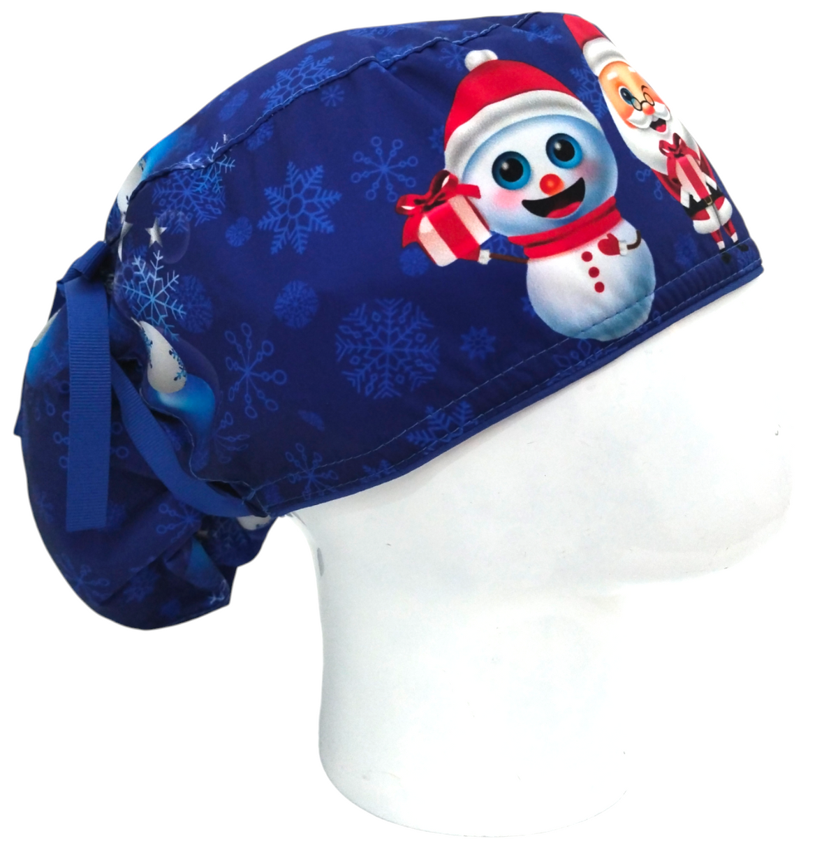 Gorro Quirúrgico Mujer y Portacarnet Navidad Regalo Azul - gorro antifluido para mujer Doctools - foto 2