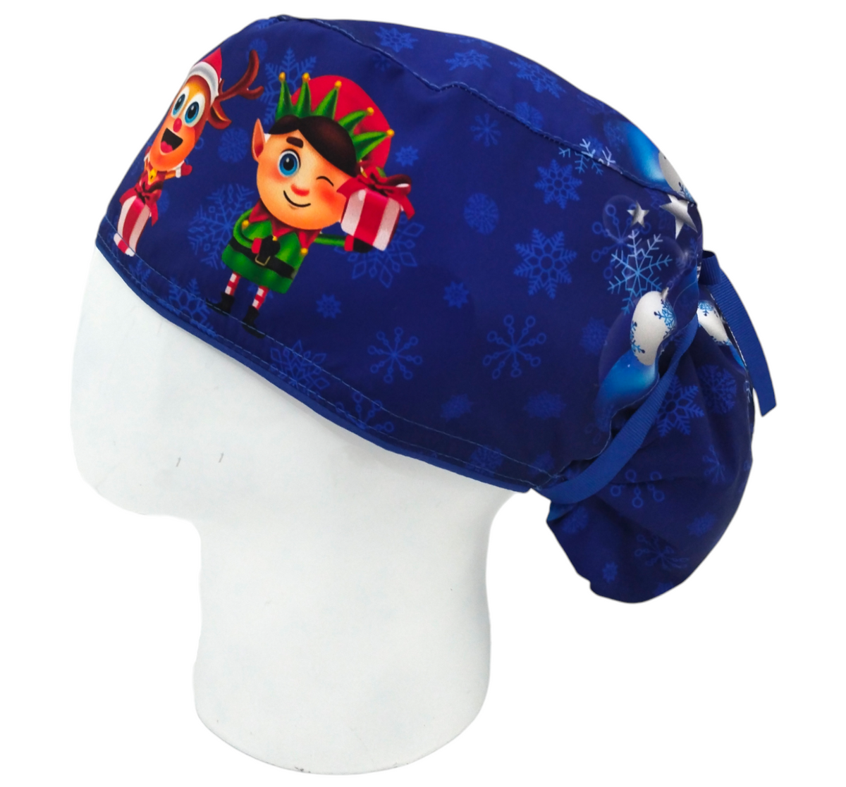 Gorro Quirúrgico Mujer y Portacarnet Navidad Regalo Azul - gorro antifluido para mujer Doctools - foto 1
