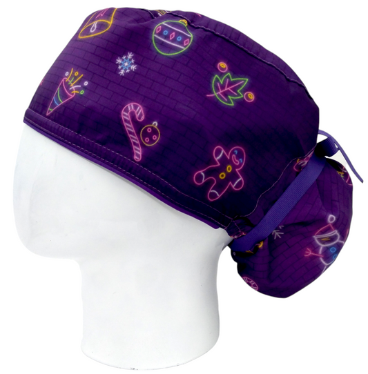 Gorro Quirúrgico Mujer y Portacarnet Navidad Neón - gorro antifluido para mujer Doctools - foto 1