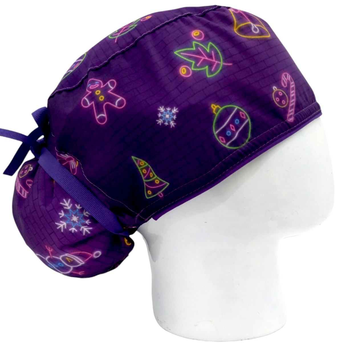 Gorro Quirúrgico Mujer y Portacarnet Navidad Neón - gorro antifluido para mujer Doctools - foto 2