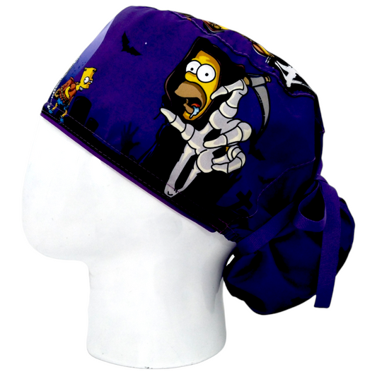 Gorro Quirúrgico Mujer y Portacarnet Simpson Halloween - gorro antifluido para mujer Doctools - foto 1