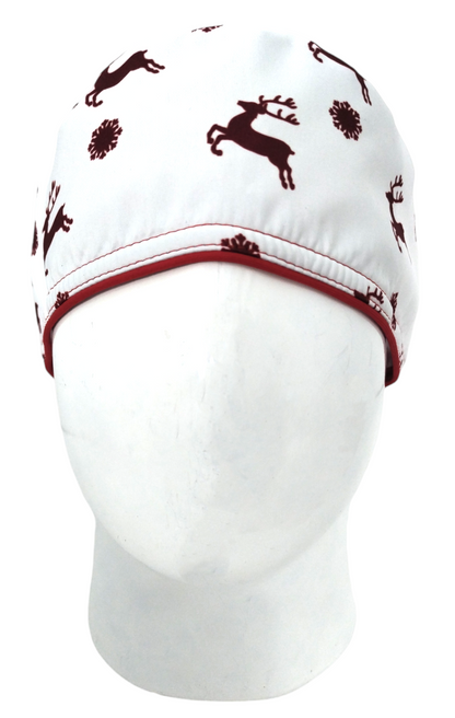 Gorro Quirúrgico Mujer y Portacarnet Navidad Renos Blanco - gorro antifluido para mujer Doctools - foto 3