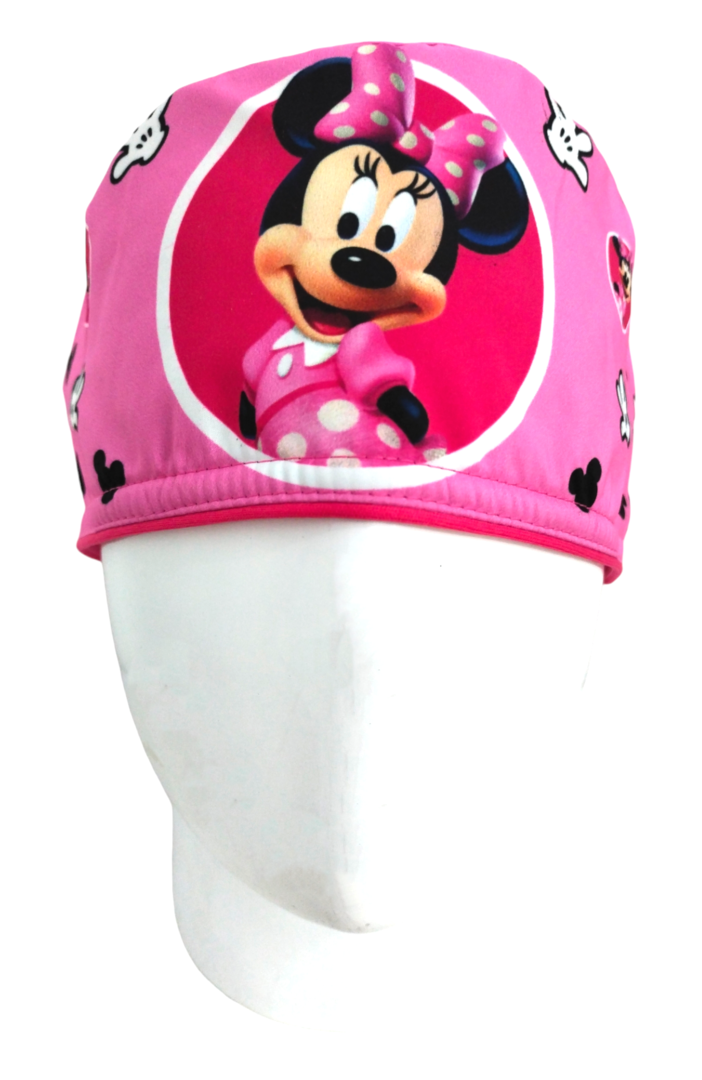 Gorro Quirúrgico Mujer y Portacarnet Minnie Texturas Rosa - gorro antifluido para mujer Doctools - foto 3