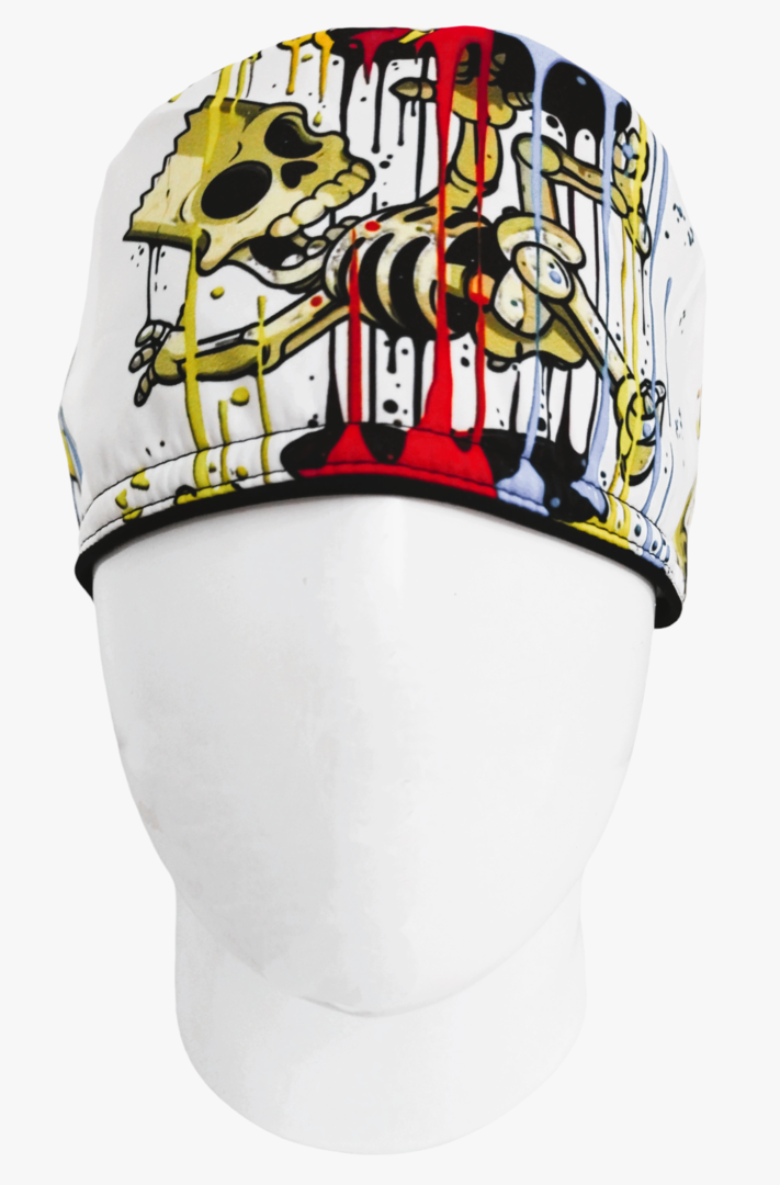 Gorro Quirúrgico Mujer y Portacarnet Bart Simpson Esqueleto - gorro antifluido para mujer Doctools - foto 3