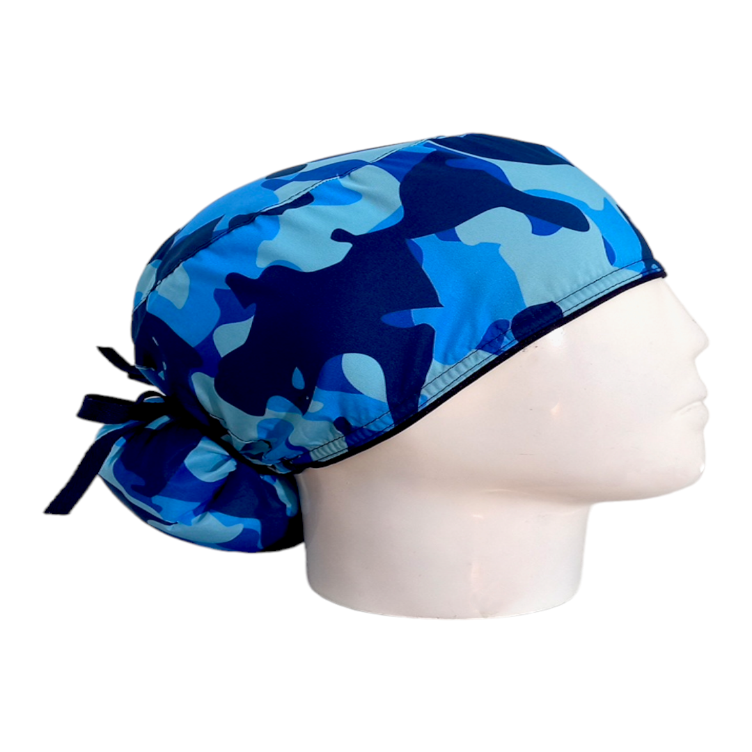 Gorro Quirúrgico Mujer y Portacarnet Militar Azul Claro - gorro antifluido para mujer Doctools - foto 2