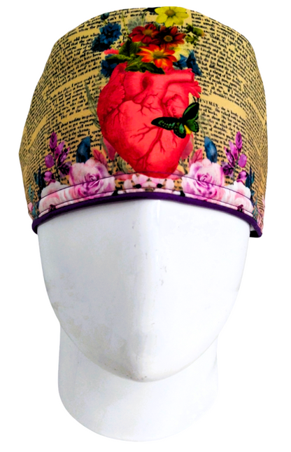 Gorro Quirúrgico Mujer y Portacarnet Libro Corazón - gorro antifluido para mujer Doctools - foto 3