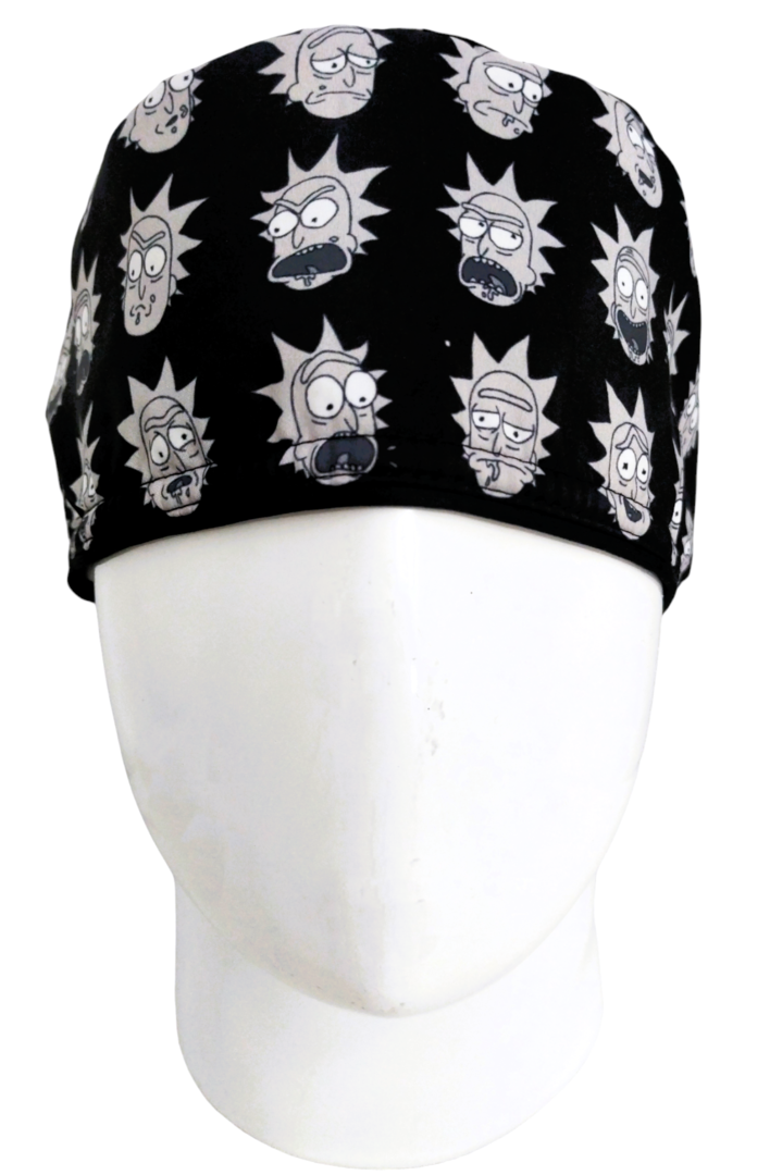 Gorro Quirúrgico Mujer y Portacarnet Morty Caritas Negro - gorro antifluido para mujer Doctools - foto 3