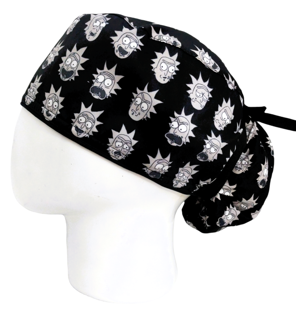 Gorro Quirúrgico Mujer y Portacarnet Morty Caritas Negro - gorro antifluido para mujer Doctools - foto 1