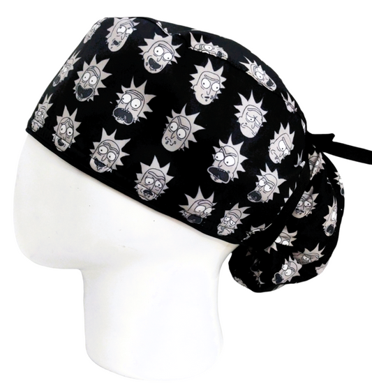 Gorro Quirúrgico Mujer y Portacarnet Morty Caritas Negro - gorro antifluido para mujer Doctools - foto 1
