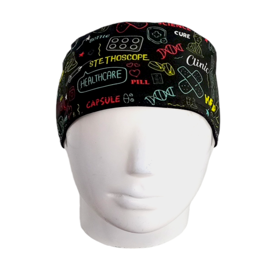 Gorro Quirúrgico Mujer y Portacarnet Medical Negro - gorro antifluido para mujer Doctools - foto 3