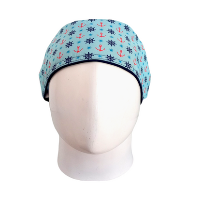 Gorro Quirúrgico Mujer y Portacarnet Marino Azul Menta - gorro antifluido para mujer Doctools - foto 3