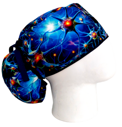 Gorro Quirúrgico Mujer y Portacarnet Conexiones Neurológicas - gorro antifluido para mujer Doctools - foto 2
