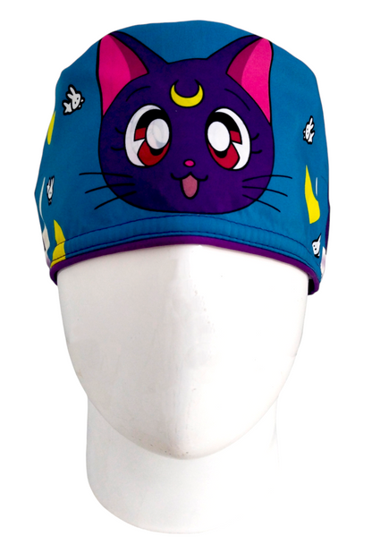 Gorro Quirúrgico Mujer y Portacarnet Luna Azul - gorro antifluido para mujer Doctools - foto 3