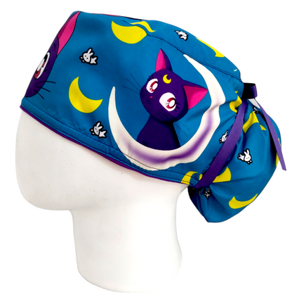Gorro Quirúrgico Mujer y Portacarnet Luna Azul - gorro antifluido para mujer Doctools - foto 1