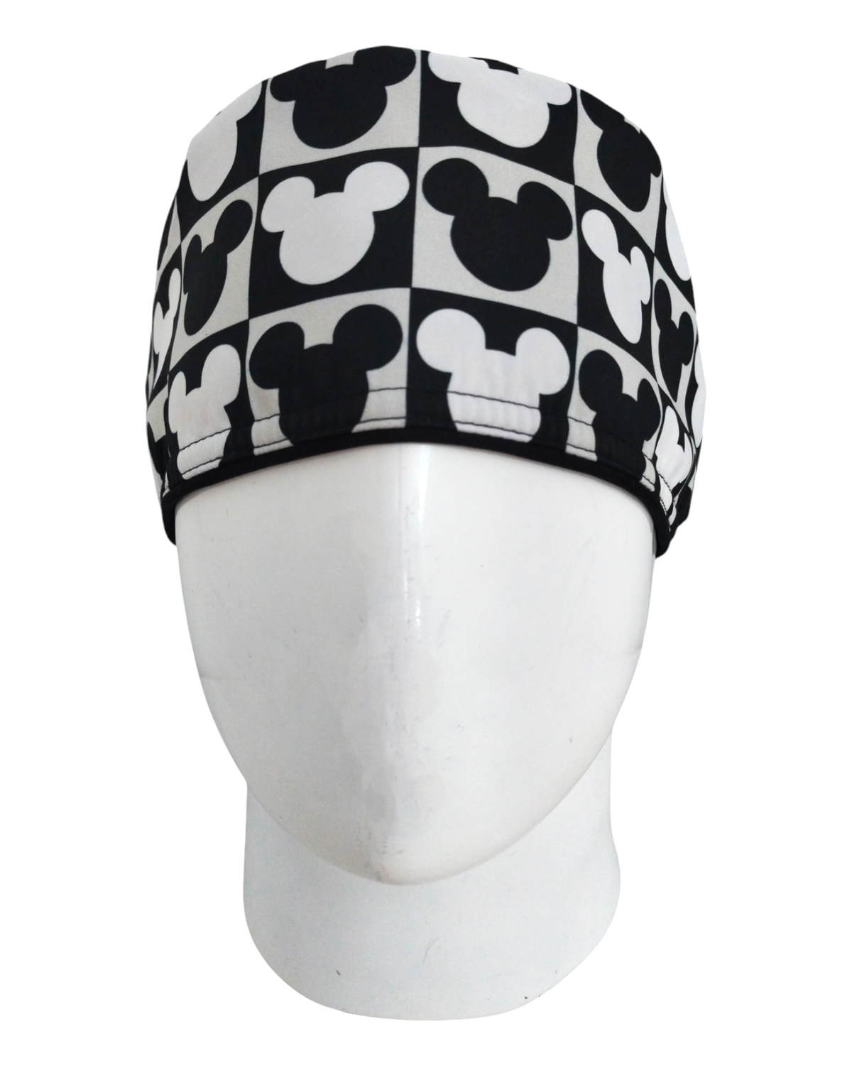 Gorro Quirúrgico Mujer y Portacarnet Minnie Textura Cuadros Negro - gorro antifluido para mujer Doctools - foto 3