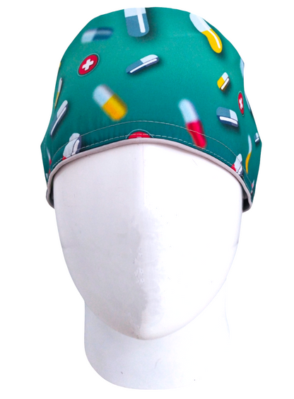 Gorro Quirúrgico Mujer y Portacarnet Cápsulas Verde - gorro antifluido para mujer Doctools - foto 3