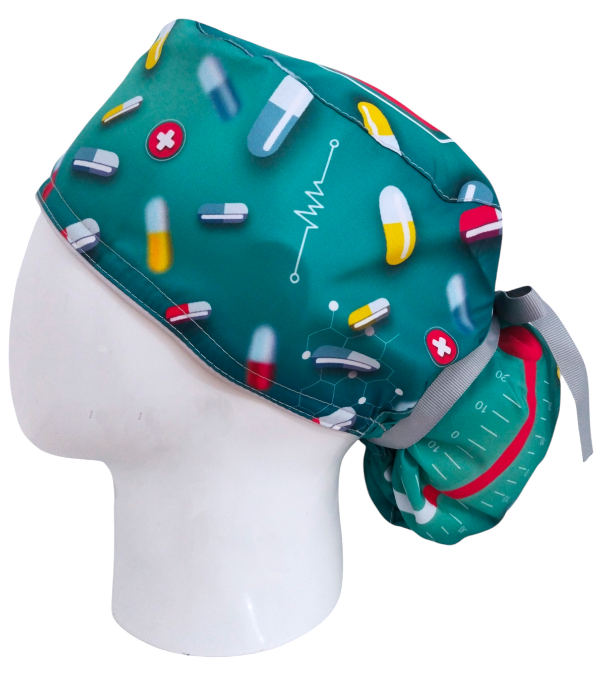Gorro Quirúrgico Mujer y Portacarnet Cápsulas Verde - gorro antifluido para mujer Doctools - foto 1