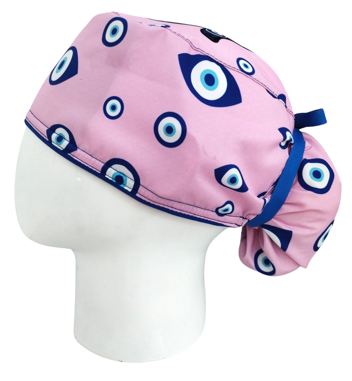 Gorro Quirúrgico Mujer y Portacarnet Ojo Turco Rosa Textura - gorro antifluido para mujer Doctools - foto 1