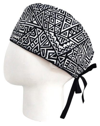 Gorro Quirúrgico Mujer y Portacarnet Textura Azteca - gorro antifluido para mujer Doctools - foto 1
