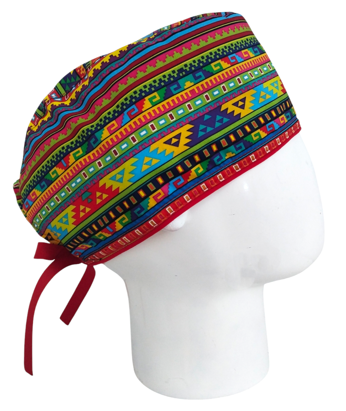 Gorro Quirúrgico Mujer y Portacarnet Textura Grecas - gorro antifluido para mujer Doctools - foto 2
