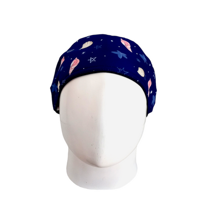 Gorro Quirúrgico Mujer y Portacarnet Mar Azul Oscuro - gorro antifluido para mujer Doctools - foto 3
