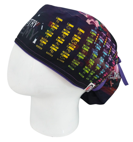 Gorro Quirúrgico Mujer y Portacarnet Tabla Periódica Colores - gorro antifluido para mujer Doctools - foto 1