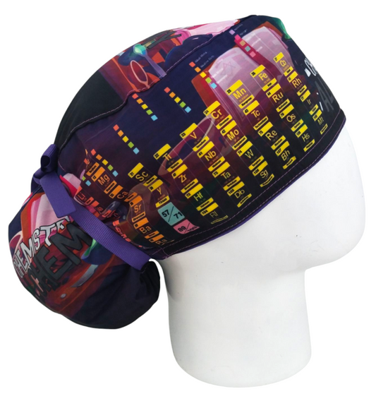 Gorro Quirúrgico Mujer y Portacarnet Tabla Periódica Colores - gorro antifluido para mujer Doctools - foto 2