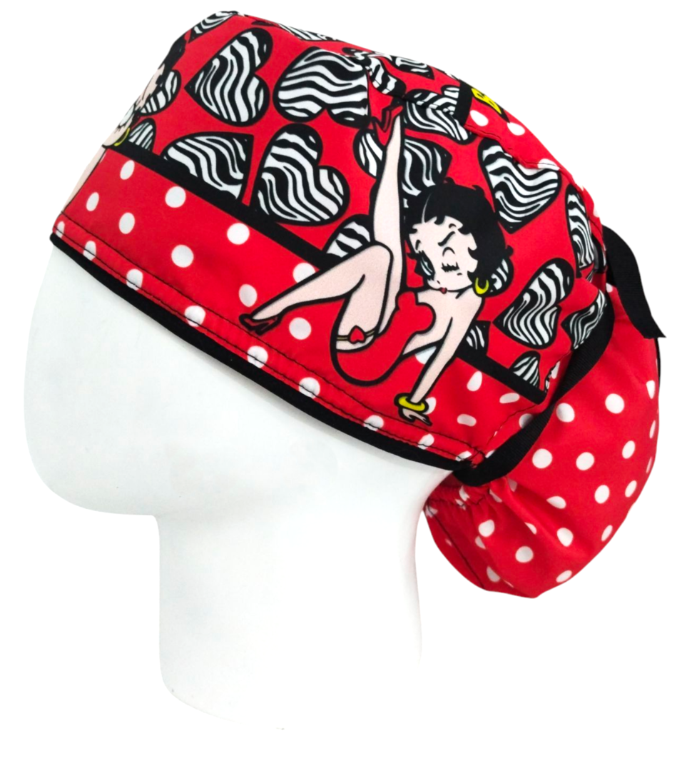 Gorro Quirúrgico Mujer y Portacarnet Betty Boop - gorro antifluido para mujer Doctools - foto 1