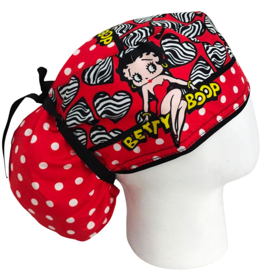 Gorro Quirúrgico Mujer y Portacarnet Betty Boop - gorro antifluido para mujer Doctools - foto 2