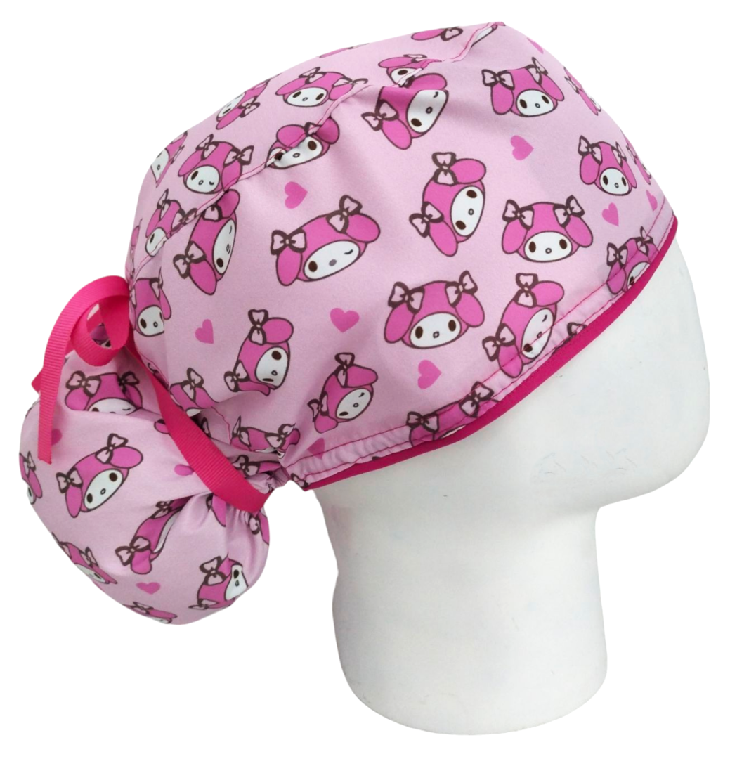 Gorro Quirúrgico Mujer y Portacarnet My Melody Rosa - gorro antifluido para mujer Doctools - foto 2