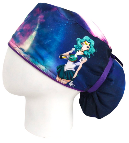 Gorro Quirúrgico Mujer y Portacarnet Neptuno Sailor Moon - gorro antifluido para mujer Doctools - foto 1