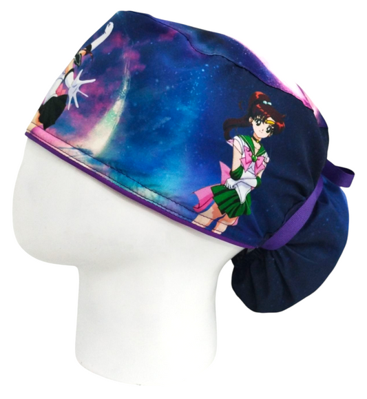 Gorro Quirúrgico Mujer y Portacarnet Júpiter Sailor Moon - gorro antifluido para mujer Doctools - foto 1