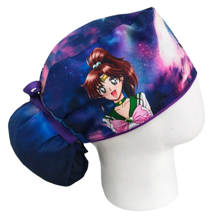 Gorro Quirúrgico Mujer y Portacarnet Júpiter Sailor Moon - gorro antifluido para mujer Doctools - foto 2