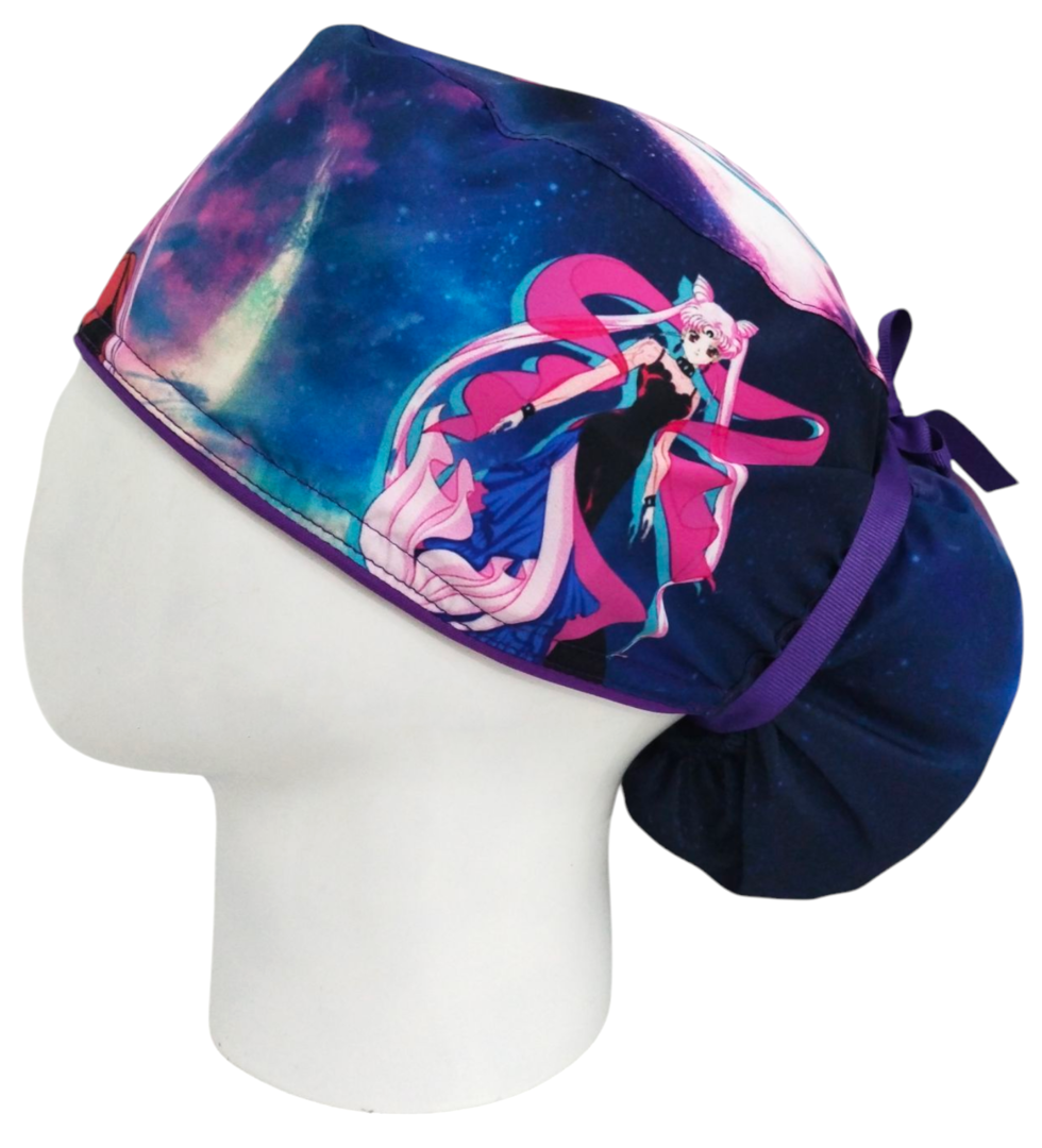 Gorro Quirúrgico Mujer y Portacarnet Black Lady Sailor Moon - gorro antifluido para mujer Doctools - foto 1