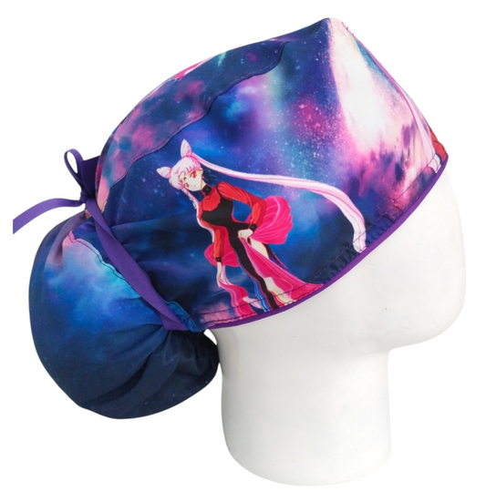 Gorro Quirúrgico Mujer y Portacarnet Black Lady Sailor Moon - gorro antifluido para mujer Doctools - foto 2