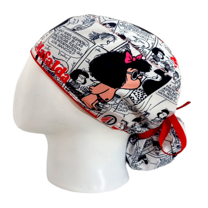 Gorro Quirúrgico Mujer y Portacarnet Mafalda - gorro antifluido para mujer Doctools - foto 1