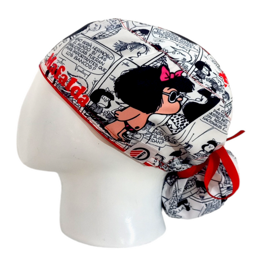 Gorro Quirúrgico Mujer y Portacarnet Mafalda - gorro antifluido para mujer Doctools - foto 1