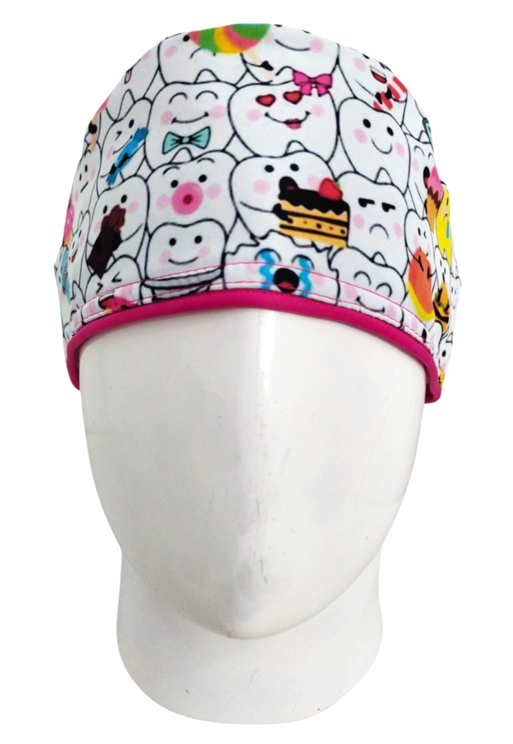 Gorro Quirúrgico Mujer y Portacarnet Molar Blanco - gorro antifluido para mujer Doctools - foto 3