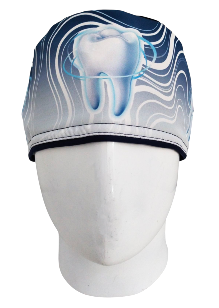 Gorro Quirúrgico Mujer y Portacarnet Zafiro Odontología - gorro antifluido para mujer Doctools - foto 3