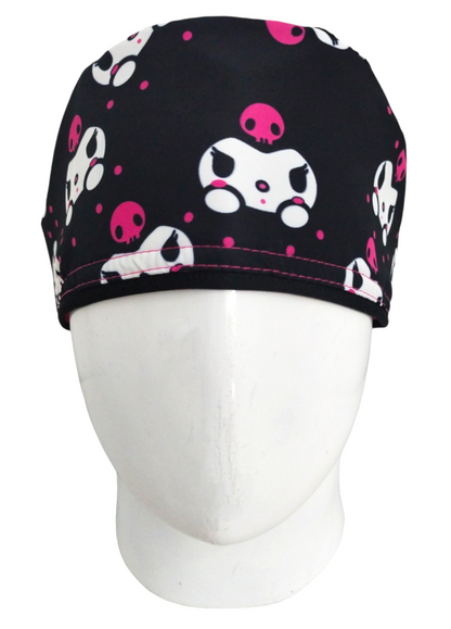 Gorro Quirúrgico Mujer y Portacarnet Kuromi Negro - gorro antifluido para mujer Doctools - foto 3