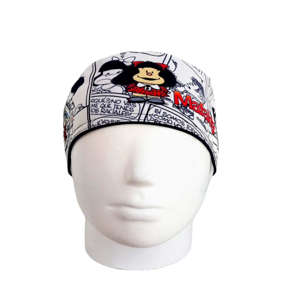 Gorro Quirúrgico Mujer y Portacarnet Mafalda Clásica - gorro antifluido para mujer Doctools - foto 3