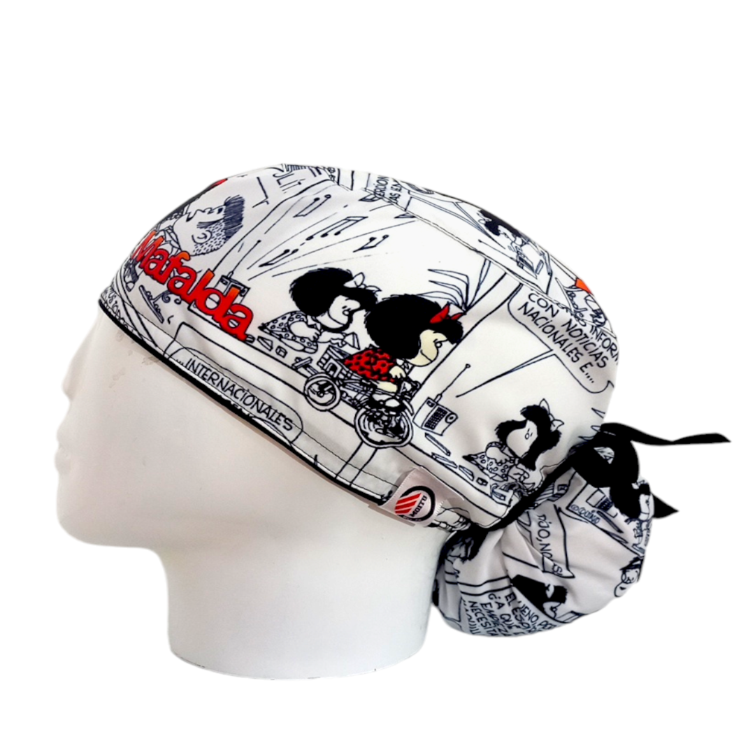 Gorro Quirúrgico Mujer y Portacarnet Mafalda Clásica - gorro antifluido para mujer Doctools - foto 1