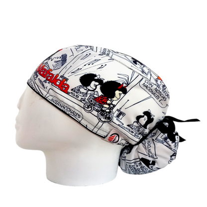 Gorro Quirúrgico Mujer y Portacarnet Mafalda Clásica - gorro antifluido para mujer Doctools - foto 1