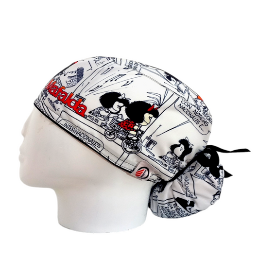 Gorro Quirúrgico Mujer y Portacarnet Mafalda Clásica - gorro antifluido para mujer Doctools - foto 1